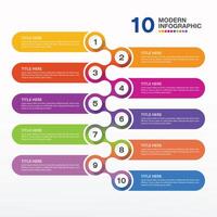 Infographic 10 option and number vector