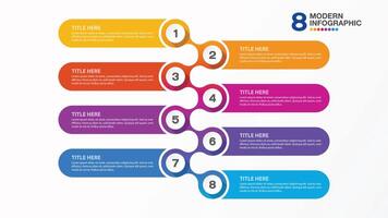 Infographic 8 option for presentation vector