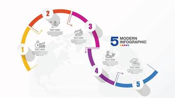 Infographic 5 option. vector