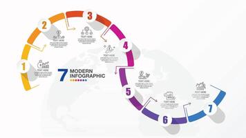 Infographic 7 option, for presentation vector