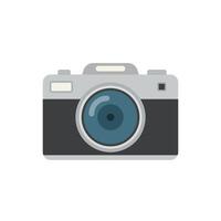 A flat icon of a camera on a white background vector
