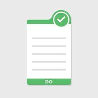 Do list icon with tick mark on white background vector