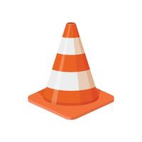A traffic cone on a white background vector