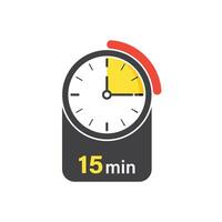 A clock with 15 minutes on it vector