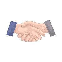 Illustration of handshake deal vector