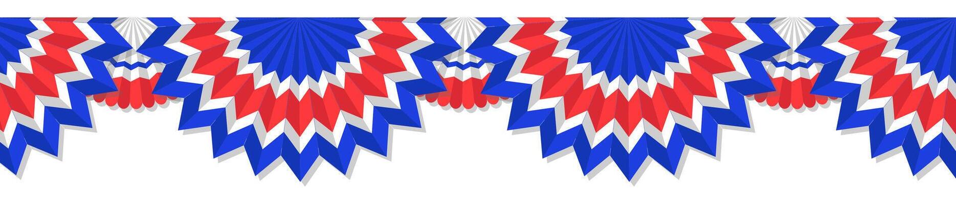 USA celebration with confetti stars in national colors for American Independence Day isolated on background