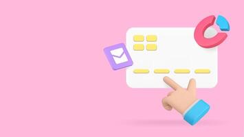 Banking account analyzing budget balance checking statistic banner copy space illustration vector