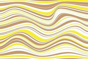 simple abstract brown yellow color thin to thick wavy distort line pattern abstract wave pattern in yellow and brown vector