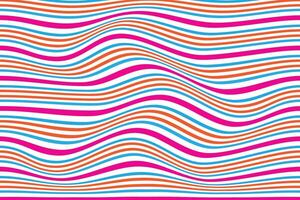 simple abstract pink orange sky color vertical line wavy pattern wavy lines optical illusion with pink, blue, and orange colors vector