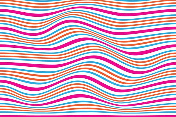 simple abstract pink orange sky color vertical line wavy pattern wavy lines optical illusion with pink, blue, and orange colors