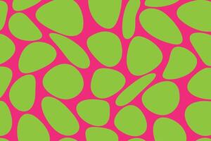 modern simple abstract green color big polka circle dot wavy distort pattern on pink background that can be used background or texture abstract pattern of green organic shapes on a pink background vector