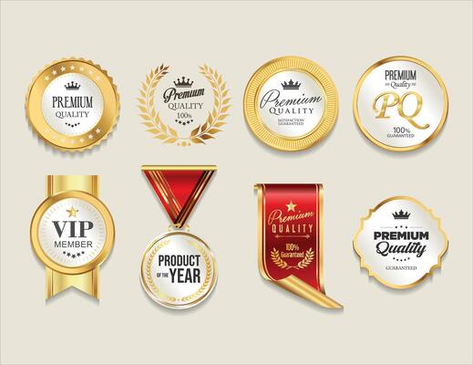 Realistic elegant sale frame badge and label collection luxury design