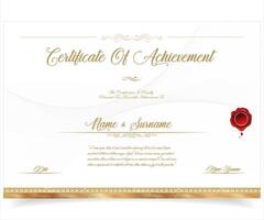 Certificate of achievement template simple stylish diploma design template vector
