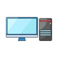 Office Desktop Computer vector