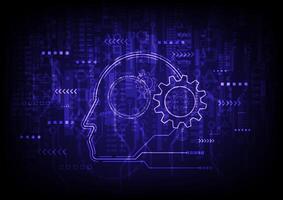 Abstract background with artificial technology robot vector