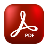 Adobe Acrobat Reader logo, square rounded Adobe Acrobat Reader logo, Adobe Acrobat Reader logo free download png