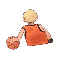 white basketball player vector
