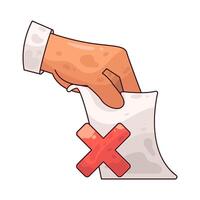 illustration of Document Reject vector