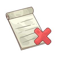 illustration of file failed vector
