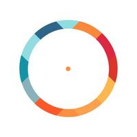 Colorful Circle with Segments and Dot vector