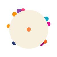 Modern Circle with Dots in Colors vector