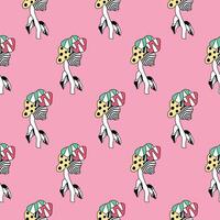 Psychedelic flower pattern design for print, wallpaper, wrapping, cover. Abstract floral background. vector