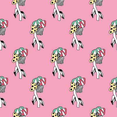 Psychedelic flower pattern design for print, wallpaper, wrapping, cover. Abstract floral background.