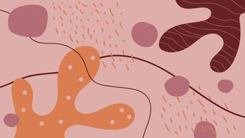unique design abstract background in pastel colors with organic shapes and lines vector