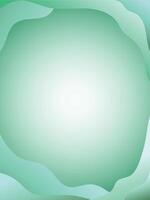 stylish leaf decorated with a gradient border frame in green tones vector