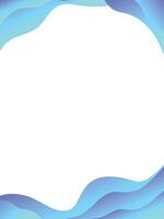 vertical abstract frame with blue gradient and white empty copy space in color, blue gradient frame for invitation design, business meeting, menu, presentation vector