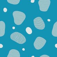 unique design seamless pattern abstract background in pastel colors with organic shapes and lines on blue backdrop vector
