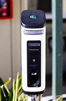 Marina, CA, 2015 - Tight Shot Of Small EV Charging Station At Resort photo
