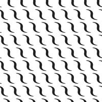 Minimal Black Curved Dash Pattern on White Textile Fabric Seamless Design vector