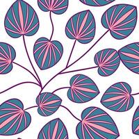 Flat Contemporary abstract Pilea seamless pattern with vibrant hues and dynamic layout on white concept as Vibrant Pilea leaves with dynamic layout forming an abstract seamless pat Clean Pro vector