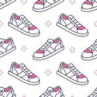 Flat Contemporary futuristic seamless tile interface layout digital pattern neon abstract design minimal tech art cyber dynamic grid concept as Isolated white balance scene Clean Pro vector