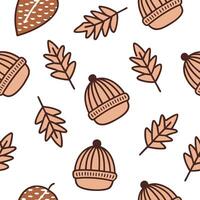 Flat Cozy autumn knit seamless tile pattern with warm colors and textured details concept as Warm colors and textured knit details create a cozy autumn knit seamless tile pattern p Clean Pro vector