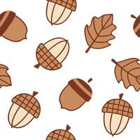 Flat Cozy autumn plaid and acorn seamless tile pattern with warm colors and rustic textures concept as Warm plaid patterns and acorns create a cozy autumn seamless tile pattern wit Clean Pro vector