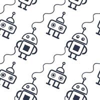 Flat Craft seamless patterns showcasing robotic elements data driven lines and white clarity perfect for software branding or futuristic product packaging concept as Intertwine sma Clean Pro vector