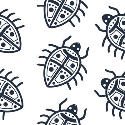 Flat Create abstract seamless patterns featuring tribal artifacts on white backgrounds for clean professional digital designs aimed at international branding concept as Stylize ind Clean Pro