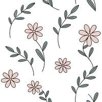 Flat Create a seamless pattern combining vintage houndstooth with floral motifs in muted tones for an elegant fabric design concept as Develop a repeating pattern that blends trad Clean Pro 6 vector