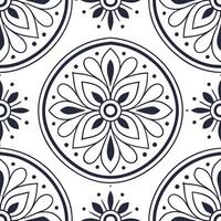 Flat Craft vintage frame seamless pattern with symmetrical tile elements ornate decorations high resolution format concept as Elegant symmetrical tile layouts blend vintage Clean Pro vector
