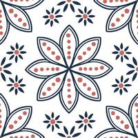 Flat Craft symmetrical geometry integrating vintage floral touches for seamless tile backgrounds targeting product branding packaging and digital printing concept as Curate balance Clean Pro vector