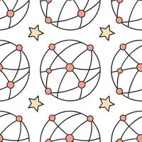 Flat Create seamless tile pattern featuring overlapping digital grid networks with isolated white balance accentuating interconnected nodes concept as Produce a tile design that l Clean Pro 3 vector