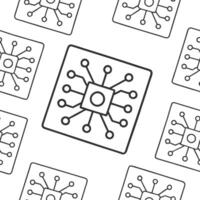 Flat Create seamless tile patterns with digital technology motifs like neon lights circuits and AI designs featuring isolated white for clean branding concept as Merge neon lights Clean Pro 8 vector