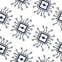 Flat Create seamless tile patterns with digital technology motifs like neon lights circuits and AI designs featuring isolated white for clean branding concept as Merge neon lights Clean Pro 13 vector