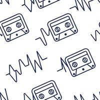 Flat Create seamless tile patterns with digital technology motifs like neon lights circuits and AI designs featuring isolated white for clean branding concept as Merge neon lights Clean Pro 20 vector