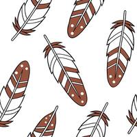 Flat Design seamless tile pattern inspired by Native American symbols with subtle earthy tones and nature based elements concept as Focus on nature inspired elements and indigenou Clean Pro 4 vector