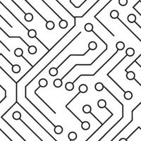 Flat Design seamless tile patterns inspired by printed circuit boards with intricate trace details and isolated white balance for tech brand visuals concept as Utilize intricate tr Clean Pro 6 vector