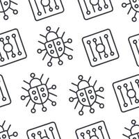 Flat Design seamless tile patterns with detailed circuit board traces and component symbols on isolated white backgrounds for modern digital interfaces concept as Utilize detailed Clean Pro 8 vector