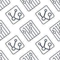 Flat Design seamless tile patterns with detailed circuit board traces and component symbols on isolated white backgrounds for modern digital interfaces concept as Utilize detailed Clean Pro 10 vector